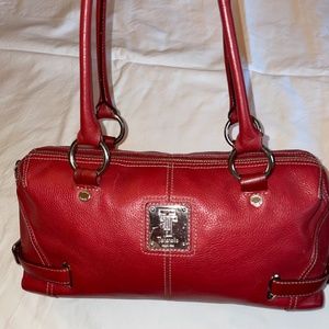 Gorgeous Soft Red Leather Tignanello purse